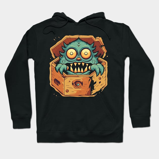 Treasure chest Monster Hoodie by Flowerandteenager